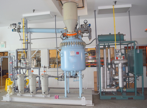 100 gallon Pfaudler #KMS550-36-WC-483, Glass Lined Jacketed Reactor System, 50-550°F, 150 psig, 15-75 GPM