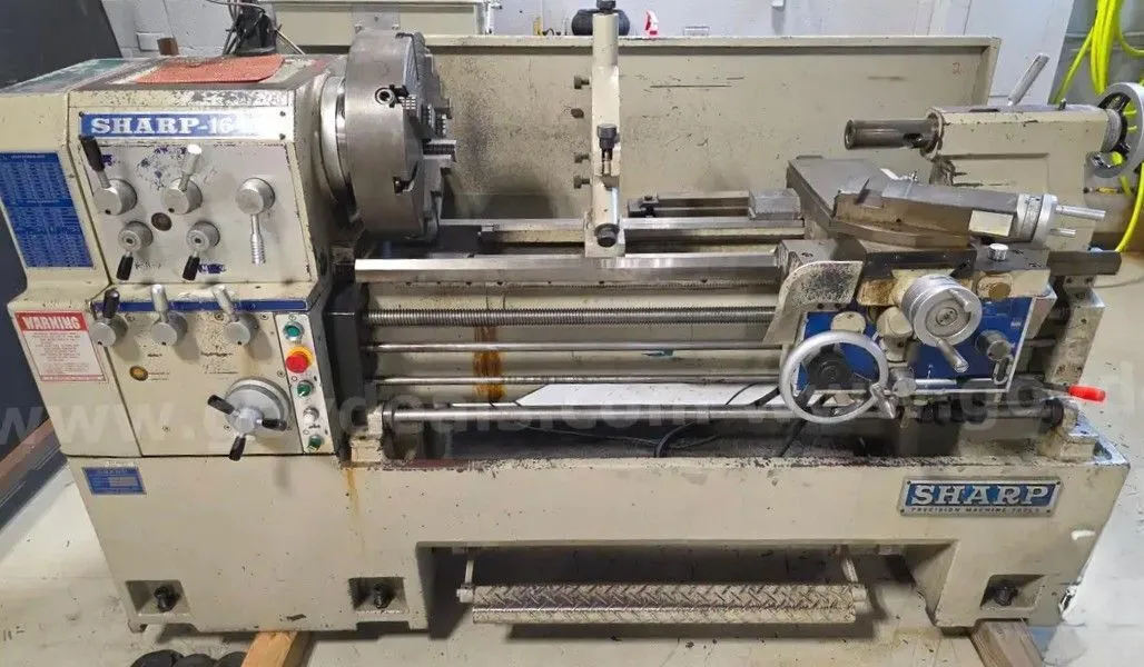 16" x 40" Sharp #1640L, Engine Lathe, 7.5 HP, 2000 RPM, D1-8, 3-Jaw Chuck, 2008