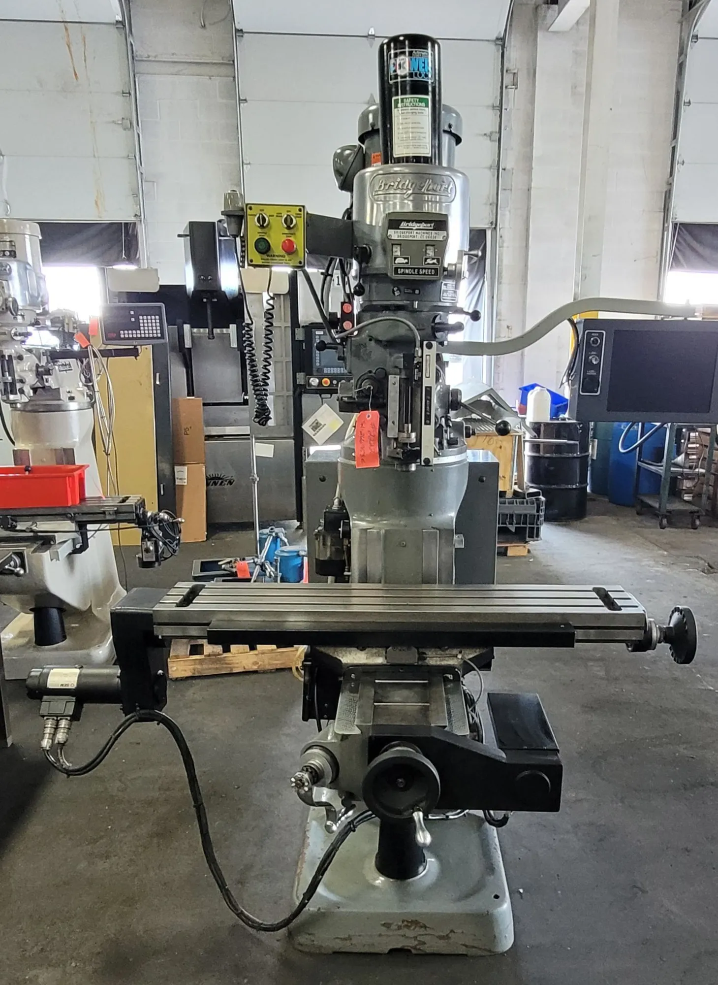 Bridgeport #EZ-TRAK-DX, vertical mill, 9" x48" table, 2 HP, R8, 60-4200 RPM
