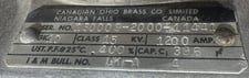15 KV, Canadian Ohio Brass Co. Ltd., Condenser Bushing, HV, GK-10, 1200 Amp. SET of QTY 3