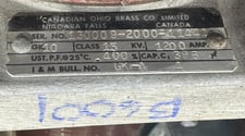 15 KV, Canadian Ohio Brass Co. Ltd., Condenser Bushing, HV, GK-10, 1200 Amp. SET of QTY 3