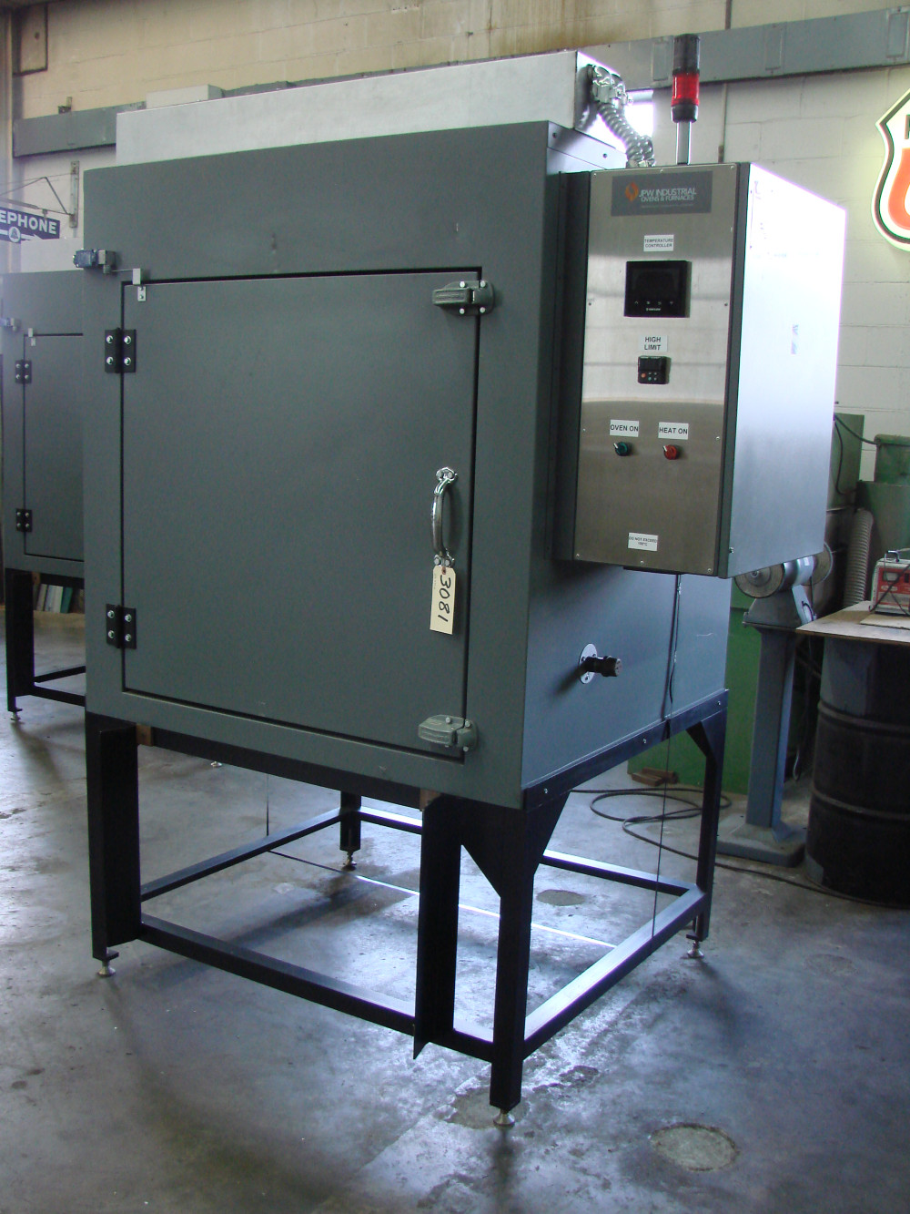 36" width x 36" H x 36" L JPW Design #ST333A1DTULEP480V9KW, cabinet oven, Horiz-Air, Prog. Control, 500°F