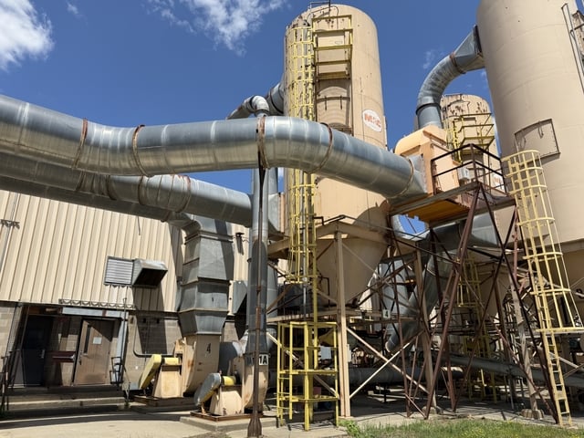 43,000 cfm MAC #120-MCF361, Dust Collector, 361 Filter Bags, 120" Long, 150 HP Motor (8 available)