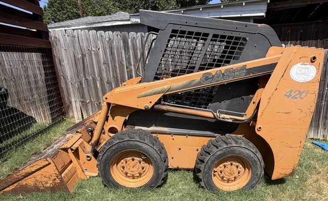 1750 lb. Case #420, wheel skid steer, 56 HP turbocharged diesel, 1281.6 hours, 2007