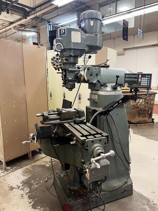 Sharp #LMV-42, vertical knee mill, 3 HP, 10" x42" table, vari-speed, 2005