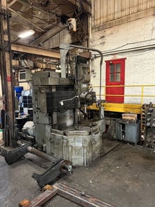 42" Giddings & Lewis #42R, vertical turret lathe, 52" swing, 36" under rail, 4-285 RPM, 50 HP, digital read