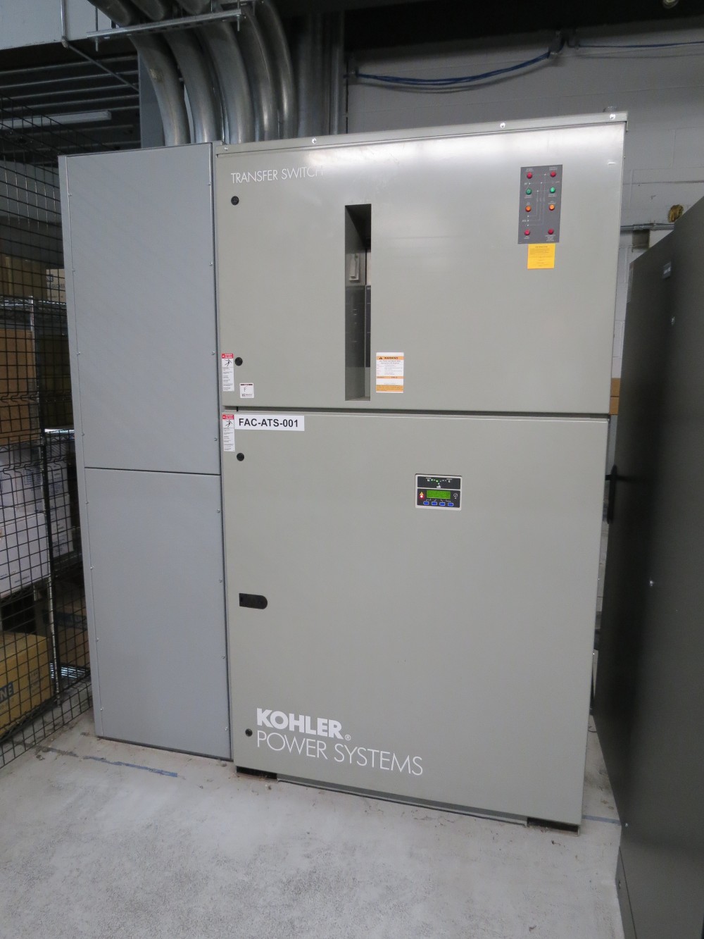 3000 Amp. Kohler Power Systems Transfer Switch, 277/480 Volts, 4-Pole, Open Transition, 3-Phase, 4-Wire
