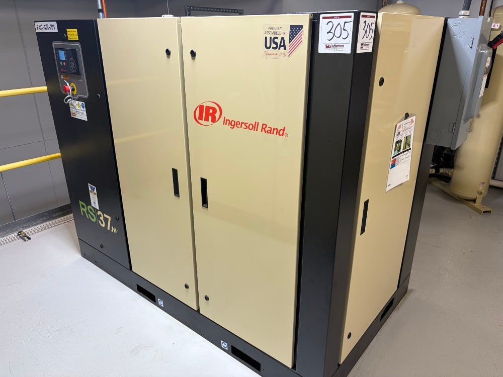 190 cfm, 145 psi, Ingersoll-Rand #RS-37n-A145, Air Compressor, 50 HP