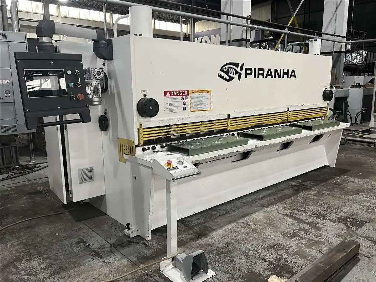 1/4" x 10' Piranha #1/4-10', CNC hyydraulic guillotine shear, Delem DNC-350T Control, 39" BG, 2023