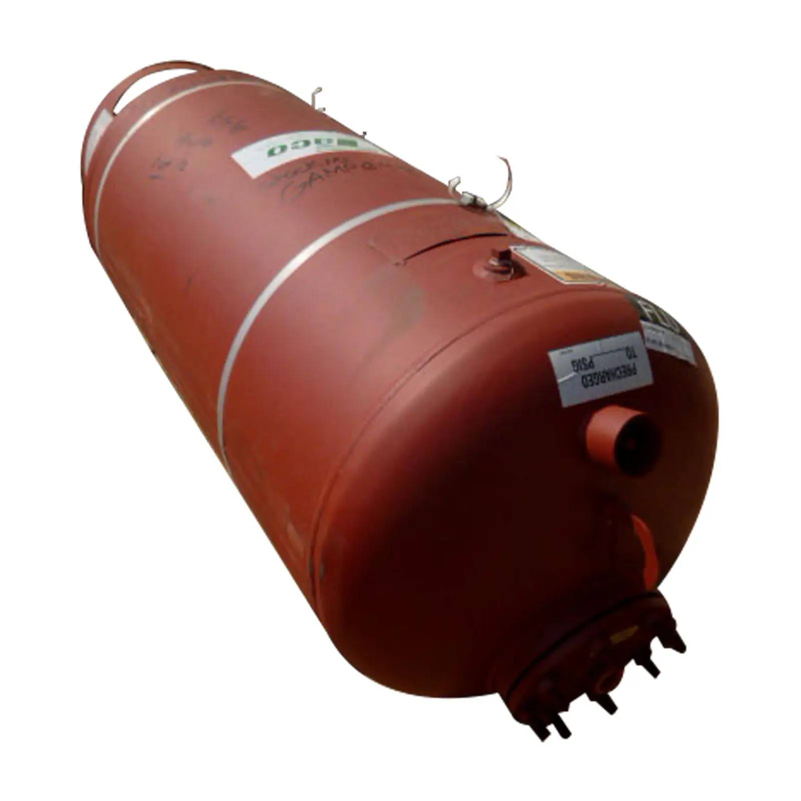 57 gallon 125 psi, 20" diameter x 48" 10-7/8" H, Taco #CA215-125, CA Series air expansion tank, 240&deg;F, butyl
