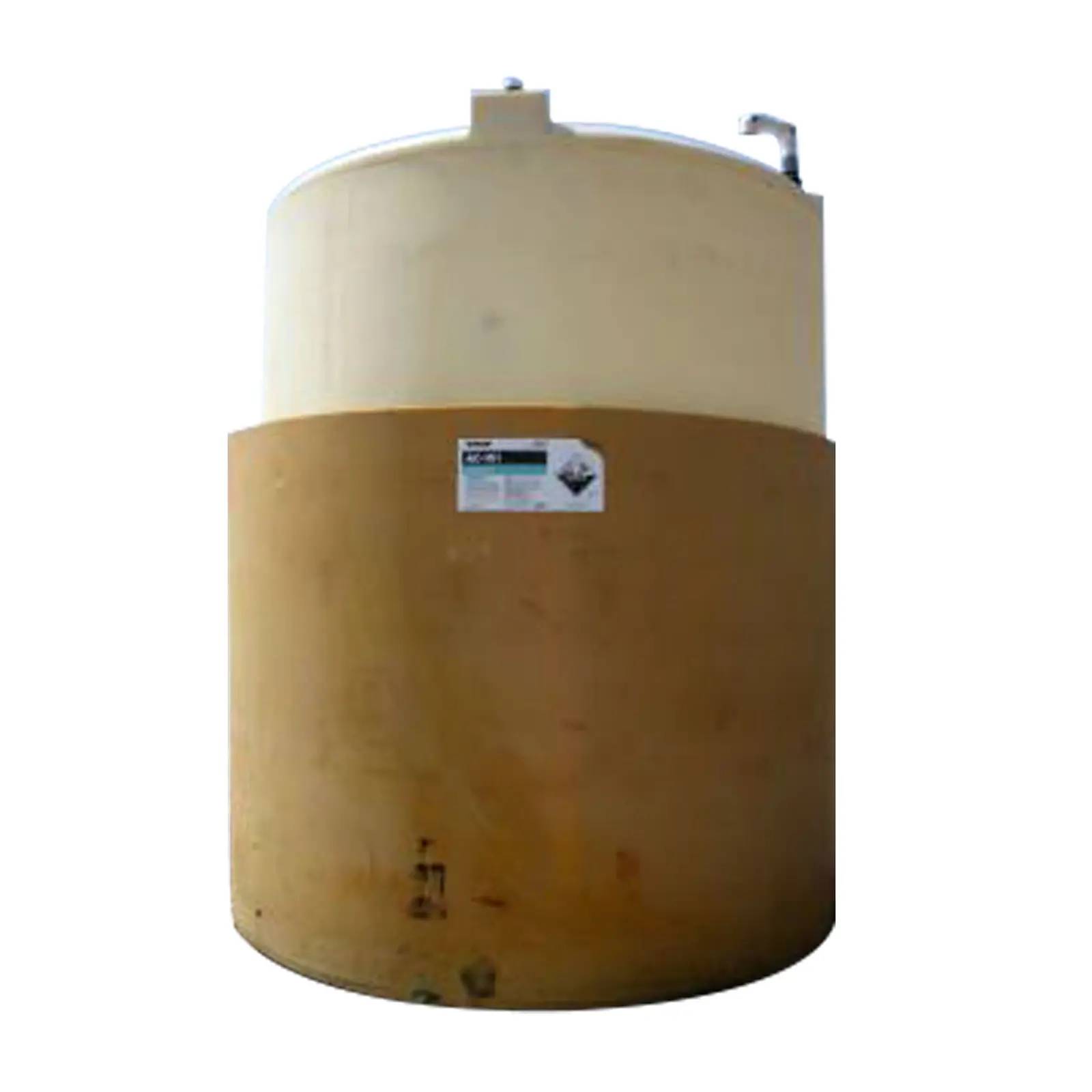 2800 gallon Klenzade Ecolab, plastic tank w/ protection barrier, 90" diameter x 8' 8" straight wall, 22"