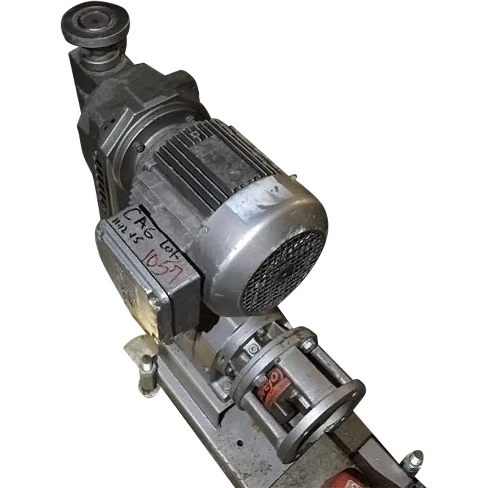 2 HP, 1720 RPM, SEW-Eurodrive #R43F, vari-drive gear reducer w/ motor, 45/94 RPM output, TEFC, 3 phase, 60 Hz.