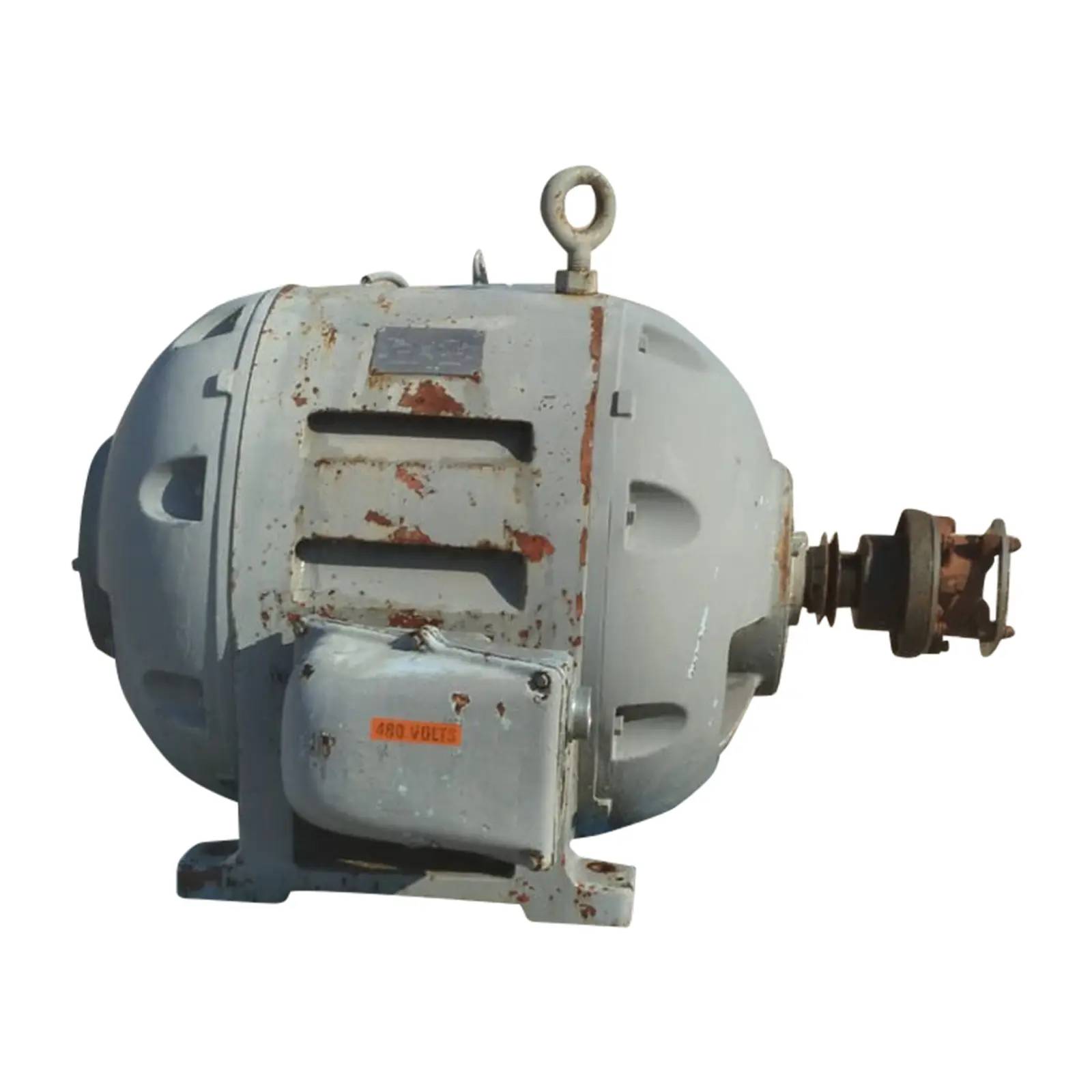 100 HP 580/290 RPM General Electric, 5KG6335FAF3, 2-speed electric motor, Frame 6335SU, 440 Volts, 137/170