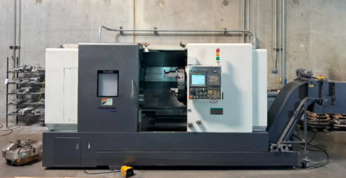 Takisawa #TX-50C, Multi-Axis CNC Lathe, 21.7" max. turning diameter, 27.6" max. turning length, 12" chuck, 5"