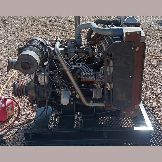 62 HP Perkins #404D-22TA, Diesel Engine, 2800 RPM, inline 4-cyl., turbocharged, skid mounted, 6,109 hours