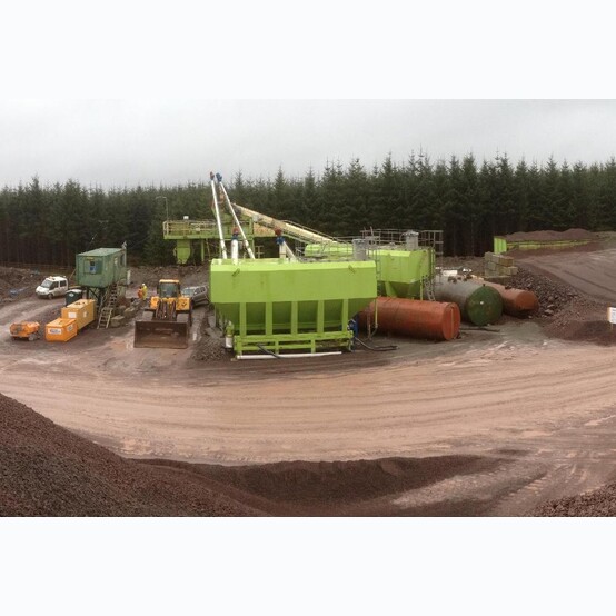Back Gauge Europa #KS70, Cement Bound Granular Material Plant, 500 TPH, twin shaft mixer, (4) 40-ton bins