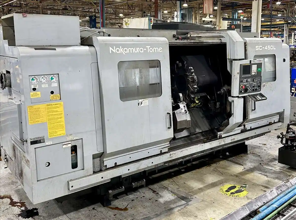 Nakamura Tome #SC-450L, CNC turning center, Fanuc 0iTD, 18.9" turning diameter, 12 station turret, tool
