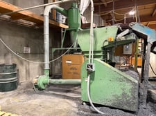 Rapid, Industrial Plastic Granulator w/ Cyclone, top-feed hopper, pneumatic conveying system, 230 V.