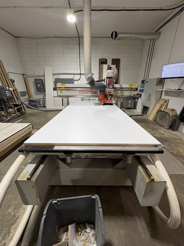 Multicam #MT, CNC Router, 4' x 8' table, 10 HP Eurospindle, 8 position ATC, vacuum pump, 220 Volt, 3PH