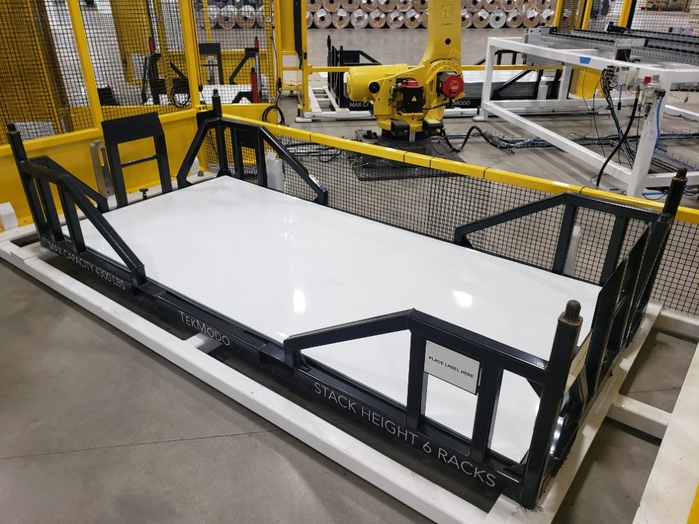 Image for custom fabricated stackable panel storage and hand, 115" x 54.5" x 25.25", 4300 lb. capacity