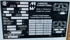 Hammond Mfg. 7.5 kVA, Single-Phase Isolation Transformer, 240V to 120V/240V, CSA, 60 Hz