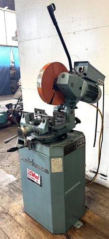14" Scotchman #CP0-350LT, miter cold saw, 1-9/16" arbor bore, 4-7/8" Tube, 2" Solids, 3 HP
