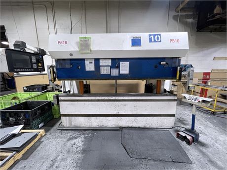 144 Ton, Trumpf #Trumabend-V130, CNC hydraulic press brake, 10' overall, 105.9" between housing, 8.5" stroke