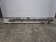 Acrison #301-P, single auger continuous blender, 120 cu.ft./hr., 92 RPM, 12' L trough chamber, 3" diameter
