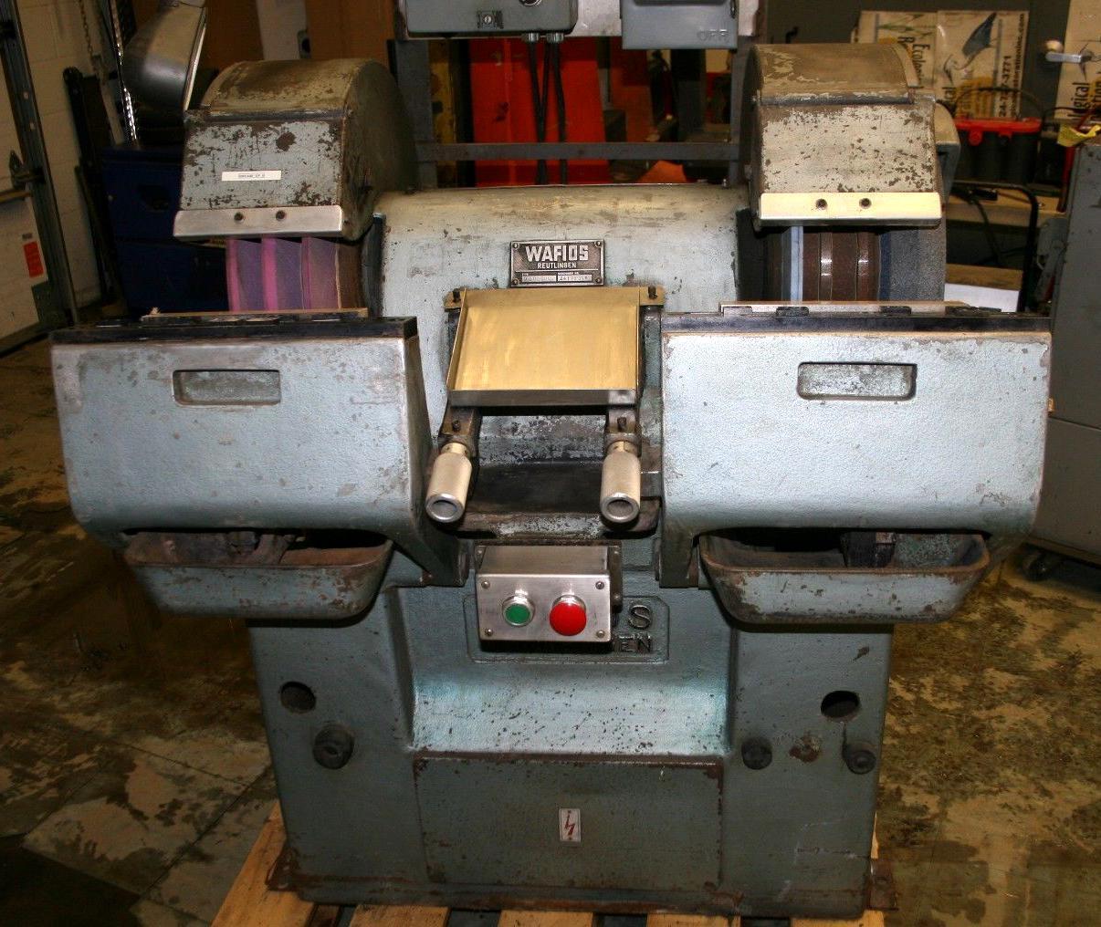 Wafios #MSD-500, Nail Cutter Grinding Machine, 18" max. grinding diameter, (1) coarse, (1) fine & (3) medium