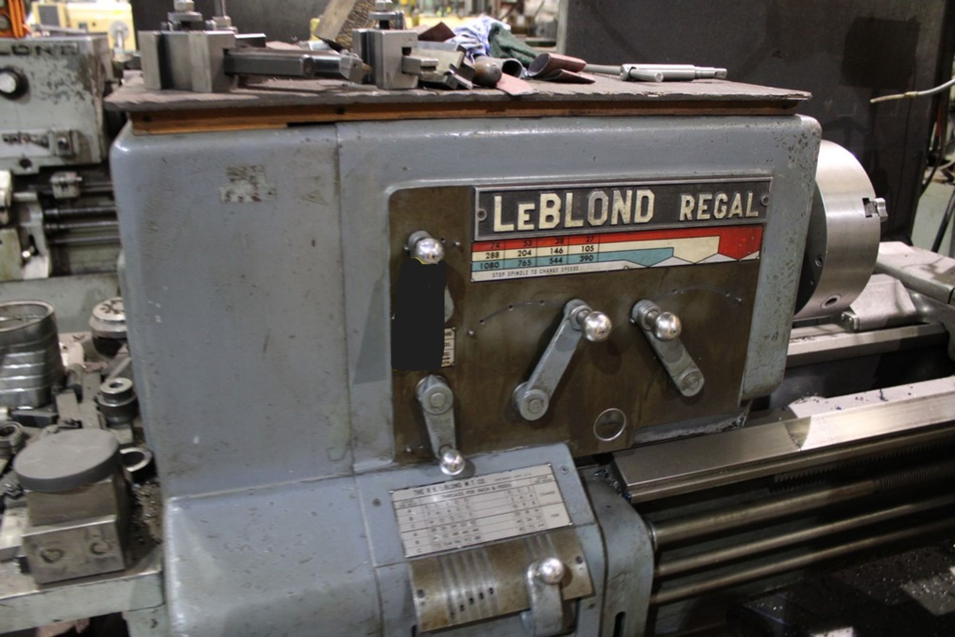 21"/22.25" x 72" LeBlond #F21-Regal, engine lathe, 14.25" swing over cross slide, 2.1875" bore, 27-1080 RPM