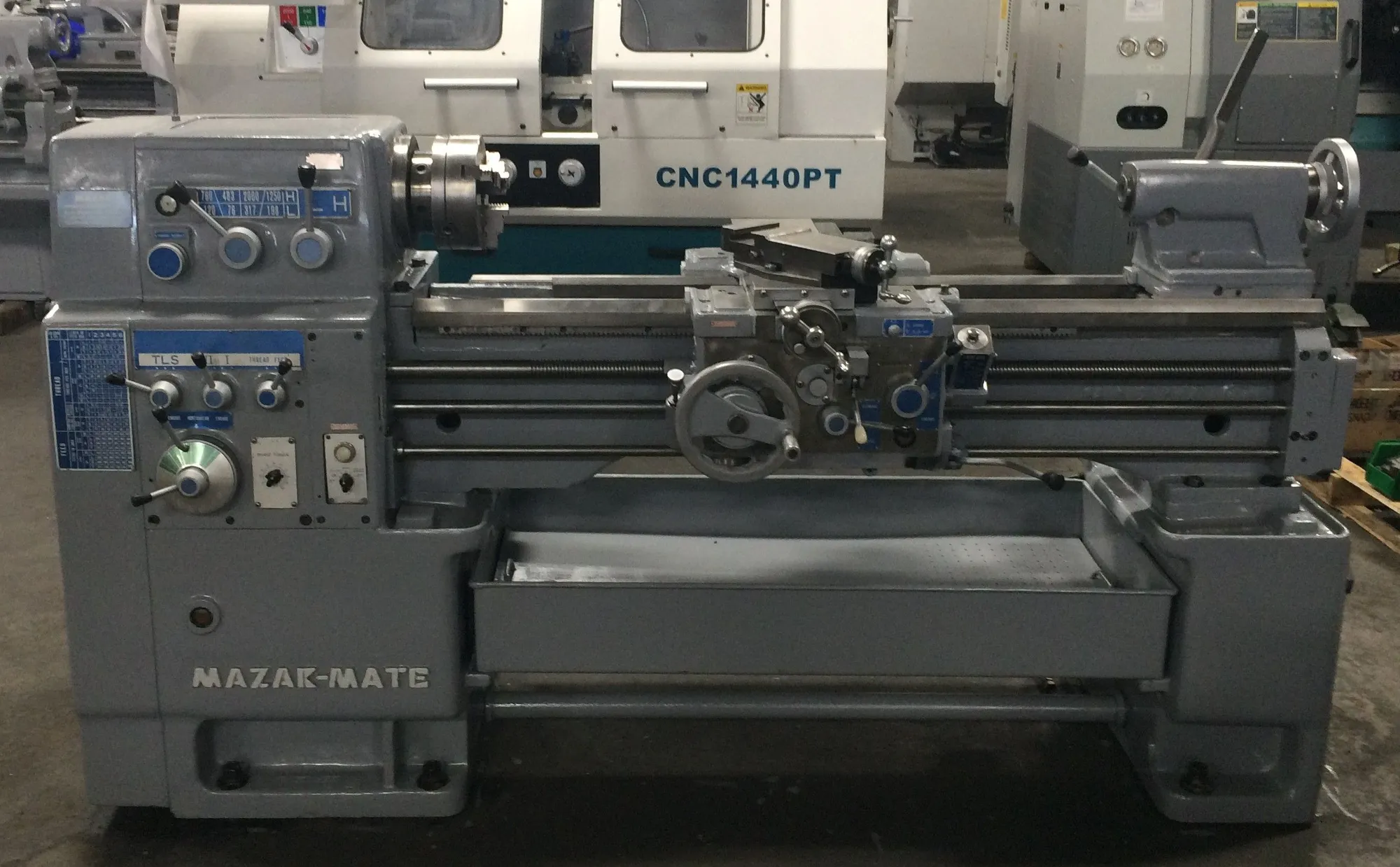 14"/20" x 40" Mazak #Mate, gap bed engine lathe, digital read out, 8" chuck, 1.5625" bore, 2000 RPM, 5 HP