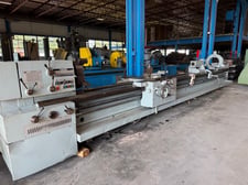 26" x 252" Tos #SUS63, engine lathe, 17" swing over cross slide, inch/metric threading, 4-jaw 18" chuck, 30