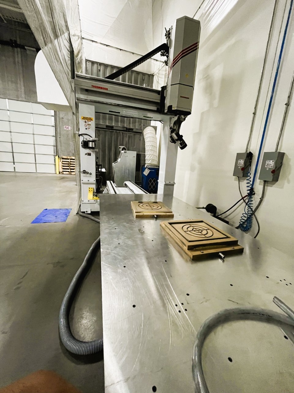 Thermwood #67, 5-Axis CNC router, 5' x 10' table, 6 position ATC, 5 HP Busch vacuum pump, 2022