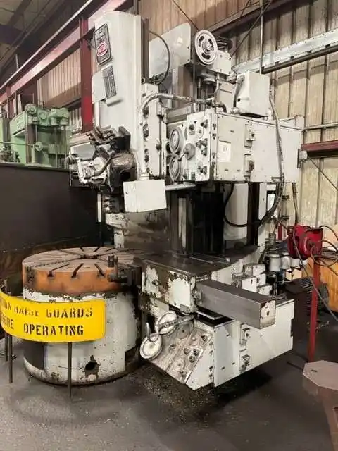 46" Bullard #Dynatrol, vertical turret lathe, 4-jaw, 58" swing, 40" under cross rail, 30" cross rail vertical
