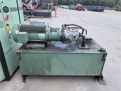 25 HP Peddinghaus, hydraulic power unit, 3000 psi, U.S. Electrical Motors S693A motor, 1770 RPM, Parker