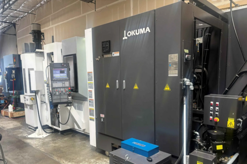 Okuma #MB-4000H, 4-Axis Horizontal Machining Center, 22" X/Y, 24.6" Z, 15.75" pallets, 30 HP, 146 automatic