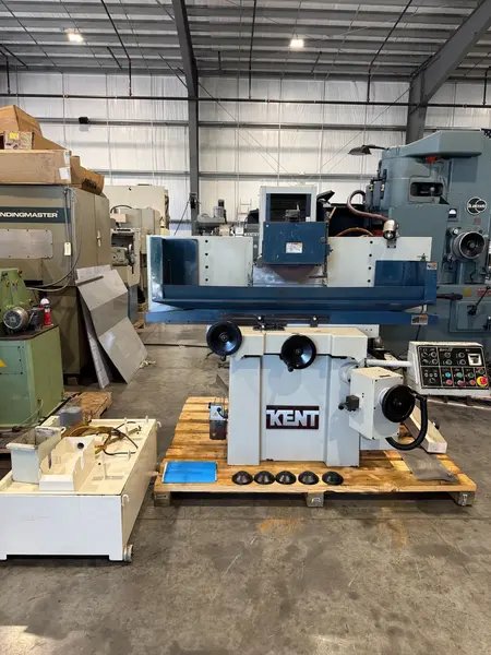 12" x 24" Kent #KGS-63A11D, hydraulic surface grinder, 14" x 1-1/2" x 5" wheel, electromagnetic chuck, over
