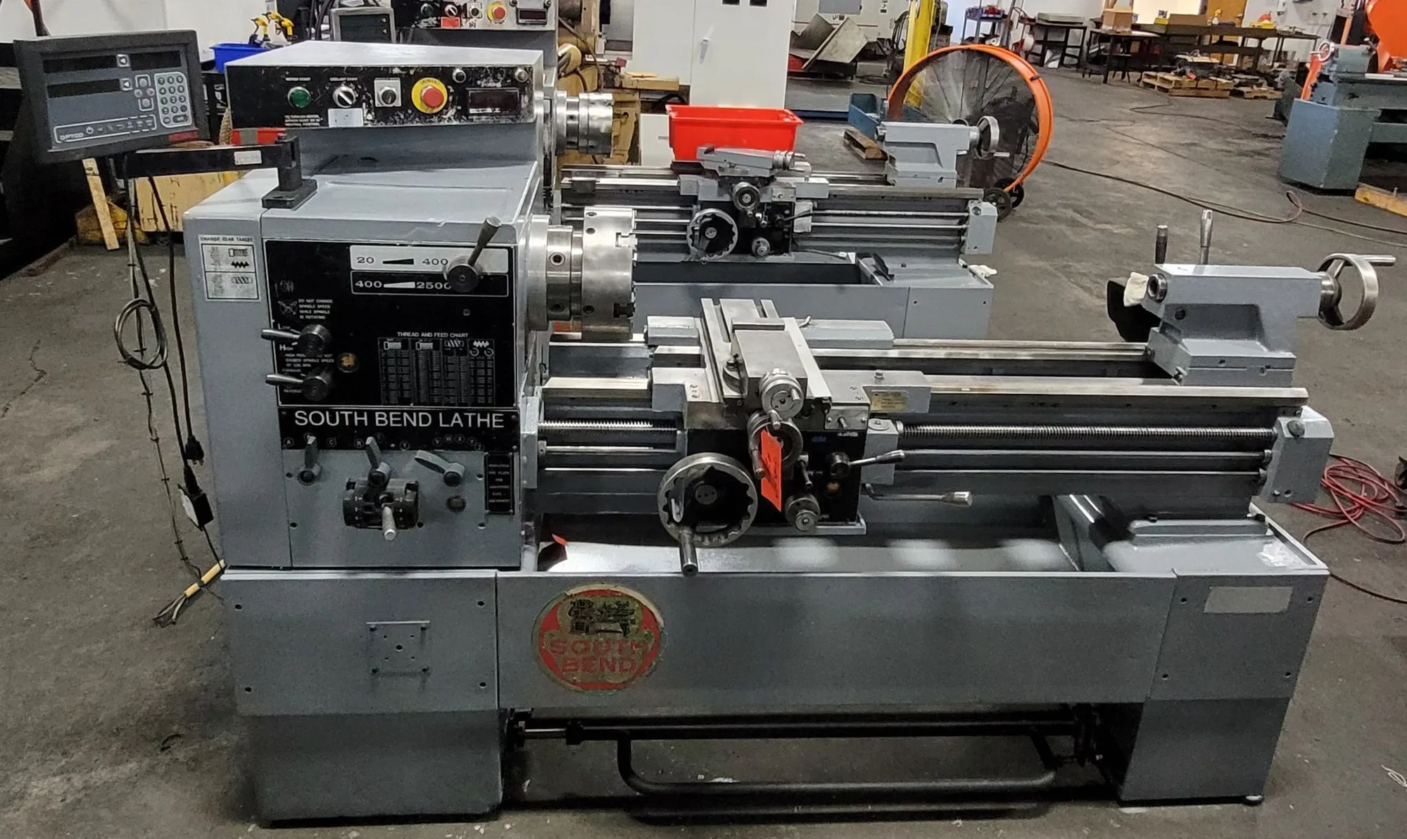 16"/22.95" x 40" South Bend #1640, Gap Bed Engine Lathe, 9" swing over cross slide, 2.25" bore, 10" 6-jaw