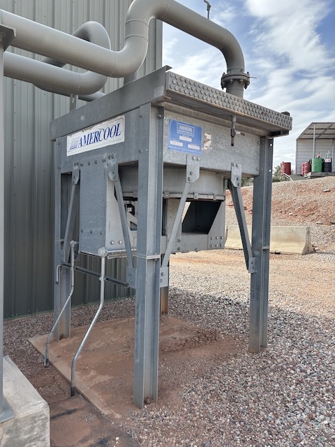 136 sq.ft., Americool #F7-60-1, air fin cooler, 2856 ext. sq.ft., Carbon Steel tubes, (105) 3/4" tubes, 6' 8"