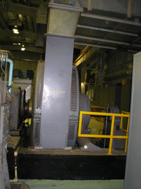 4000 HP 327 RPM General Electric #114512, Type TS, 4000 Volts, ODP, Brushless, 3120 KVA, 1.0 PF, AC
