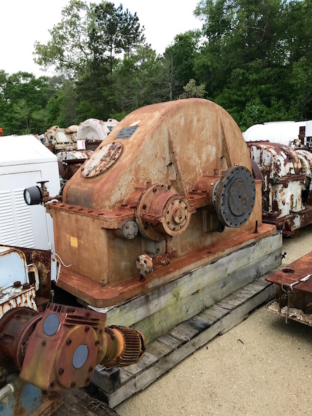 11000 HP @ 1200 RPM input, 5292 RPM output, General Electric #S-227-S2, gear speed increaser, Rebuilt