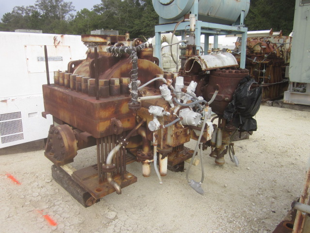 2453 HP DeLaval #GJT-SV, steam turbine, 4 stages, 200-600 psig inlet, 40 psig exhaust, 8910 RPM