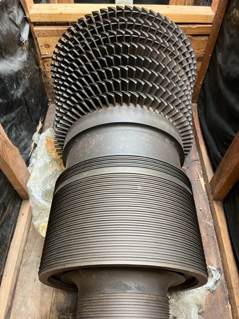 Brown Boveri #TA400/8, expander spare rotor, 2250 KW, for tail gas expander