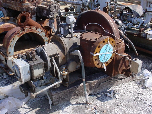 11967 HP General Electric #UY125R6, steam turbine, 600 psig inlet @ 750&deg;F, 4860 RPM, 50 psig exhaust, CW