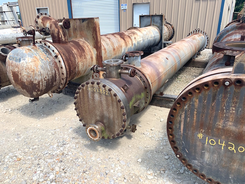 1805 sq.ft., 75 psi shell, 85 psi tube, Ohmstede, 650°F shell, 300°F tube, .75" tube diameter, 20' tube