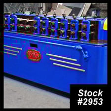 10 Stand, Tishken #110MLW12, 1.5" spindle diameter, 6" roll space, 8" horiz.cntrs, #2953