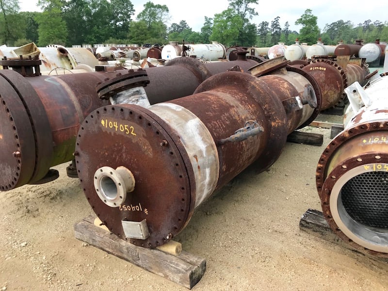 1130 sq.ft., 300 psi shell, Camden Alloy, 600°F shell, 500°F tube, 1.25" tube diameter, 8' tube length