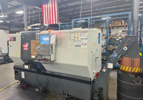 Haas #ST-30, cnc lathe, 21" dia x 26" L max, 10" chuck, 3" bar, 30 HP, 3400 RPM, 12 turret, rigid tap