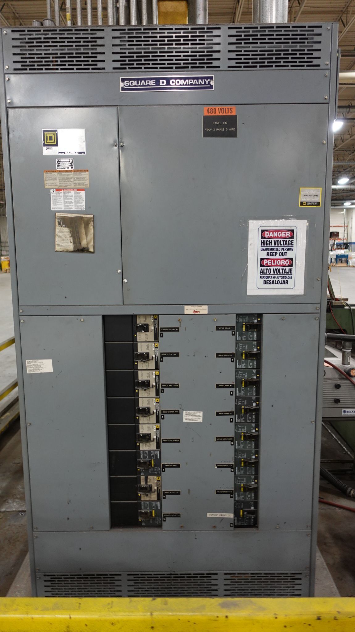 1600 Amps, Square D, QED-Power, (7) Switchboards w/ #5 Motor Control Center, 480 Volts & 480Y/277 Volts, type