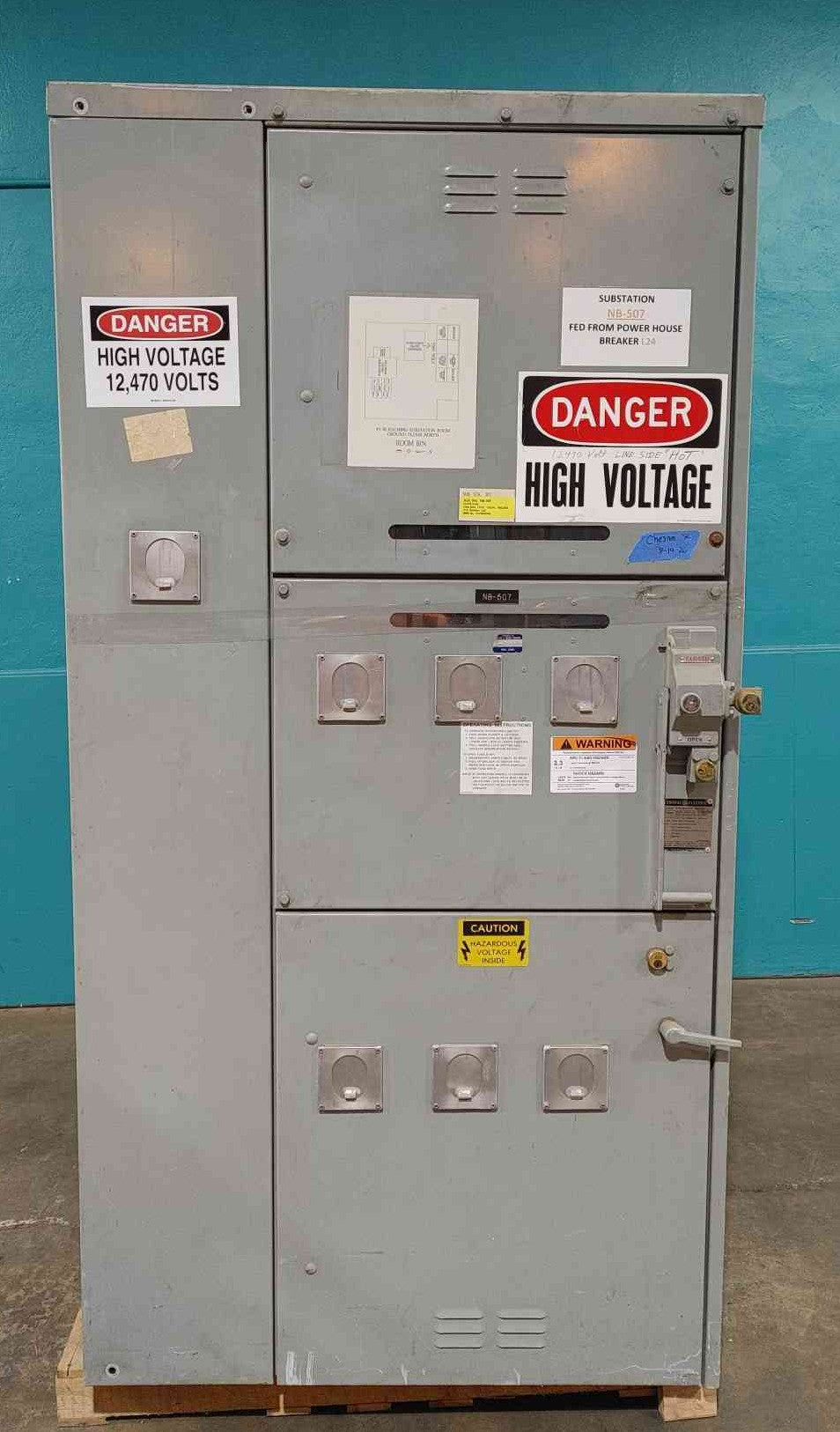 1200 Amp, General Electric, Load Interrupter Switch, 13.8 KV, 15.5 KV